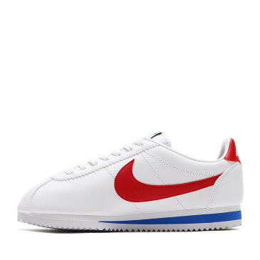 NIKE WMNS CLASSIC CORTEZ LEATHER (WHITE/VARSITY RED-VARSITY ROYAL) (ナイキ ウィメンズ クラシック コルテッツ レザー) 【Kinetics】【レディース】【スニーカー】【19SU-I】