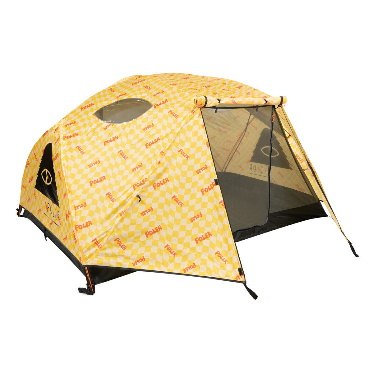 【20%OFF】【ラスト1点 サイズ:ONESIZE】POLER 2 PERSON TENT WAVY CHECK YELLOW ポーラー ツゥーパーソン テント 【メンズ】【2人用 テント アウトドア キャンプ 軽量 柄】【23SS】【柄 パタ…