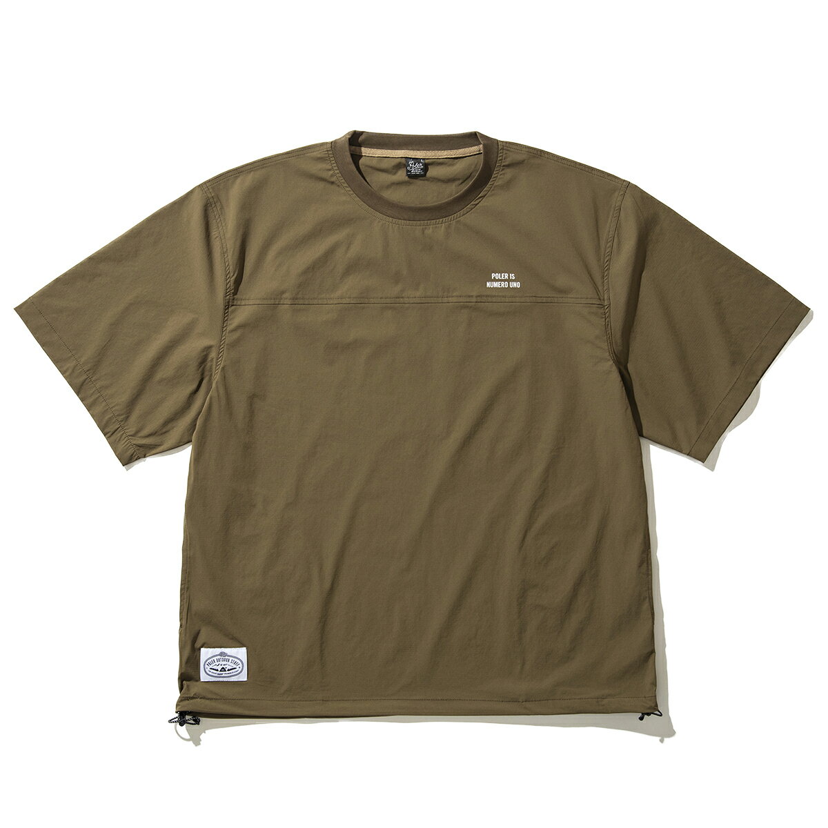 【ラスト1点】【50%OFF】POLER STRETCH RIP NYLON BAGGY S/S(OLIVE)(ポーラー ストレッチリップ ナイロ..