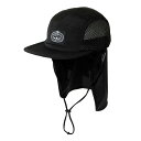 POLER 2WAY DRAW+SUNGUARD CAP(BLACK)(ポーラー 2ウェイ ドロー サンガード キャップ)【メンズ レディース】【帽子 日焼け防...