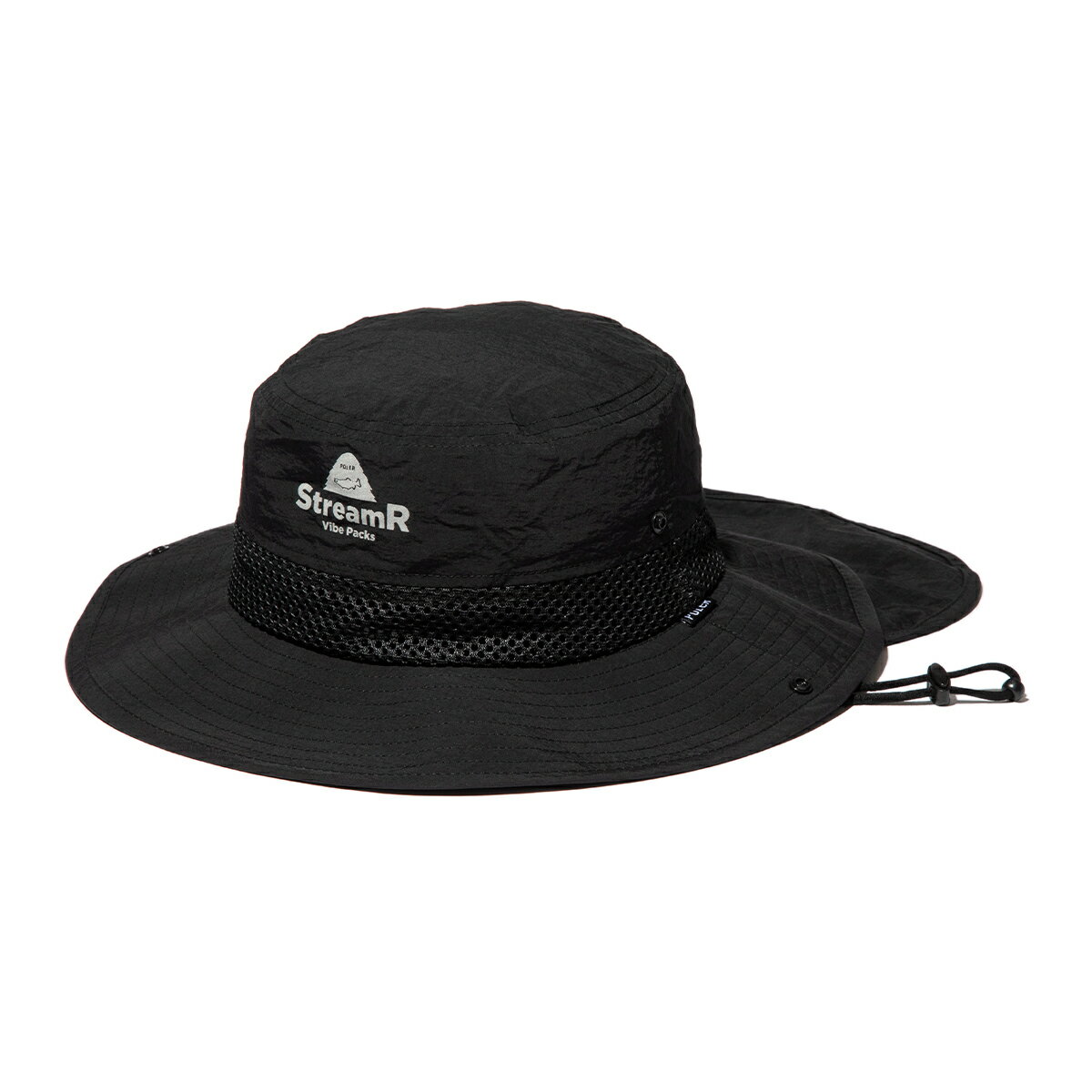POLER StreamR SUNGUARD BRIM HAT (BLACK) (ポーラー ストリームR サンガード ブリムハット)