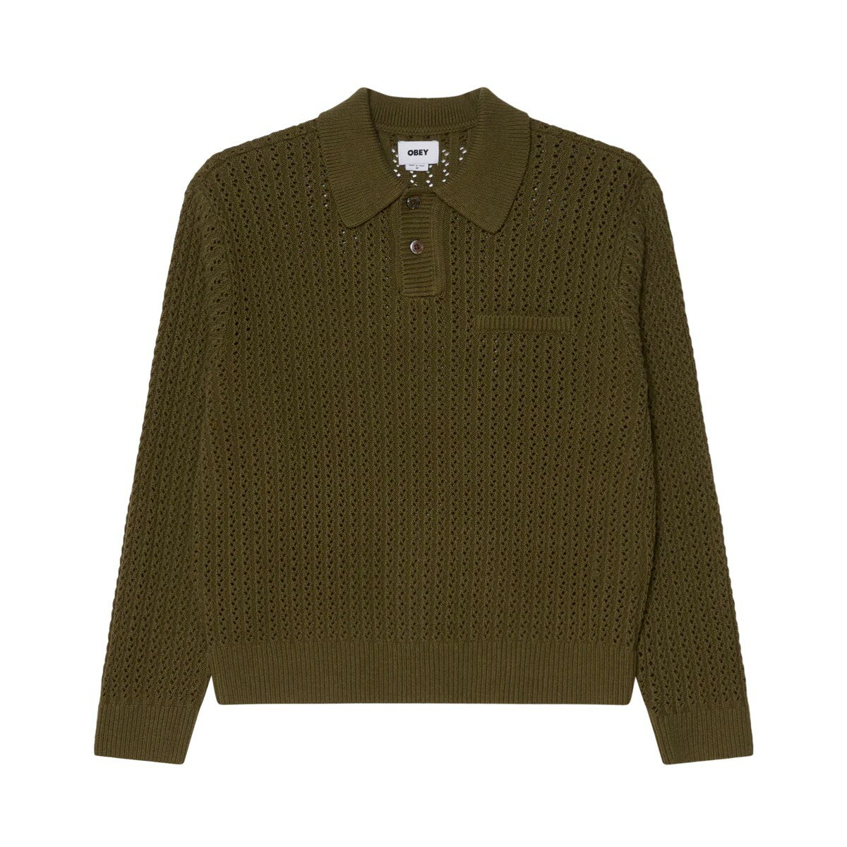 OBEY DUANE POLO SWEATER (TEA LEAF) (٥ ǥ奢 ݥ )ڥ ǥۡڥȥåץ ݥ ˥å...