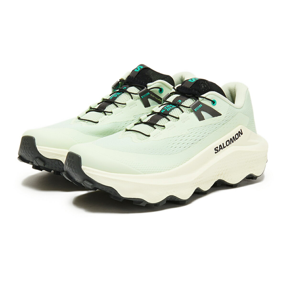  SALOMON ULTRA GLIDE 3 (Clearly Aqua / Vanilla Ice / Asphalt) (サロモン ウルトラ グライド 3)【レディース】【トレイルランニング クッション性 軽量 アウトソール フィット感 通気性 グリーン】【25FW】
