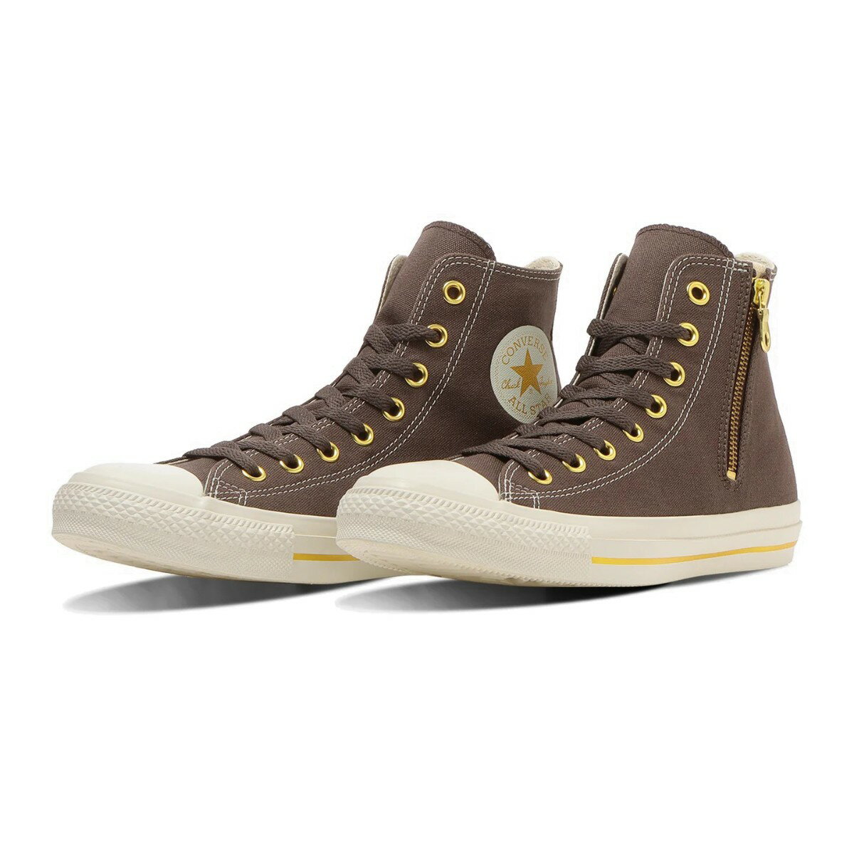 【予約】11月14日以降発送予定【返品交換キャンセル不可】CONVERSE ALL STAR GOLDSTRIPE Z HI (ダークブラウン) (コンバース オールスター ゴールドストライプ Z HI)【レディース】【ハイカットシューズ スニーカー キャンバス ジッパー ブラウン】【25FW】