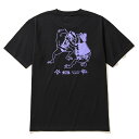 坩堝 蛙鳴大戦争 S/S T-SHIRTS (RUTSUBO×YUSUDA)(BLACK)(RUTSUBO 蛙鳴大戦争 ショートスリーブ Tシャツ)【メンズ レディース】【半袖Tシャツ グラフィック バックプリント 別注 コラボ】【25SS】