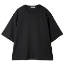 【ラスト1点 サイズ:L】SANDINISTA Double Knit H-S Tee(BLACK)(サンディニスタ ダブル ニット ハーフ スリーブティー)【メンズ Tシャツ カットソー 5分袖 ハーフスリーブ ワイドシルエット シンプル 長持ち 綺麗目 カジュアル オーバーシルエット黒 ブラック 23SS】