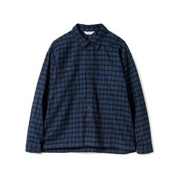 SANDINISTA Organic Cotton Check Work Shirt(BLUE CHECK)(サンディニスタ オーガニックコットン チェック ワークシャツ)【メンズ】【シャツ オーガニックコットン ワーク】【23FW】