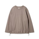 【ポイント10倍 27日9:59まで】SANDINISTA American Cotton Football Tee(KHAKI BEIGE)(サンディニスタ アメリカンコットン フットボールティー)【メンズ】【長袖Tシャツ 裾紐 ワンウォッシュ】【24SS】