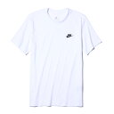 NIKE クラブ Tシャツ(ホワイト/ブラック)(ナイキ スポーツウェア クラブ メンズ Tシャツ)