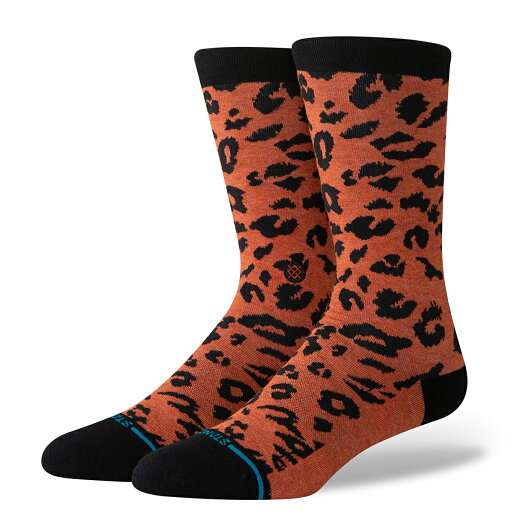 STANCE SPOTTED OUT CREW(BLACK)(スタンス スポッテッド アウト クルー)【レディース】【ソックス アニマル柄 総柄 クルー】【25SS】 STANCE SPOTTED OUT CREW(BLACK)(スタンス スポッテッド アウト クルー)【レディース】【ソックス アニマル柄 総柄 クルー】【25SS】