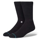 STANCE ICON(BLACK/WHITE)(スタンス アイコン)【メンズ】【靴下 クルーソックス】【24FW】
