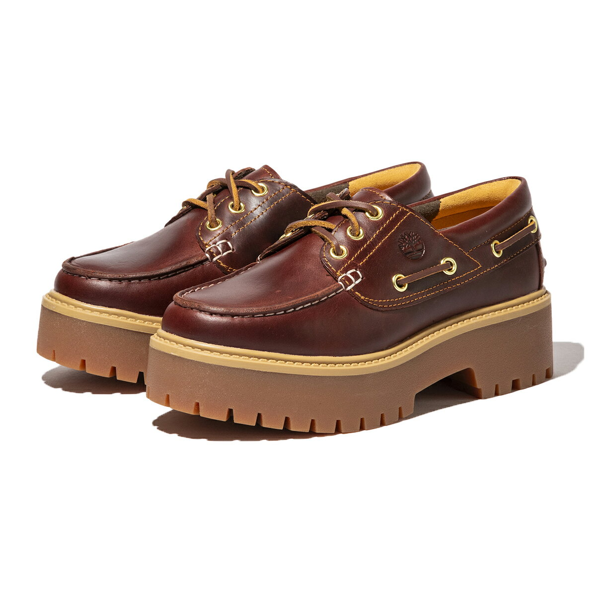 Timberland Premium Platform 3Eye(Burgundy Full Grain)(ティンバーランド プレミアム プラットフォーム スリーアイ)【レディース】【靴 シューズ 厚底】【24SS】