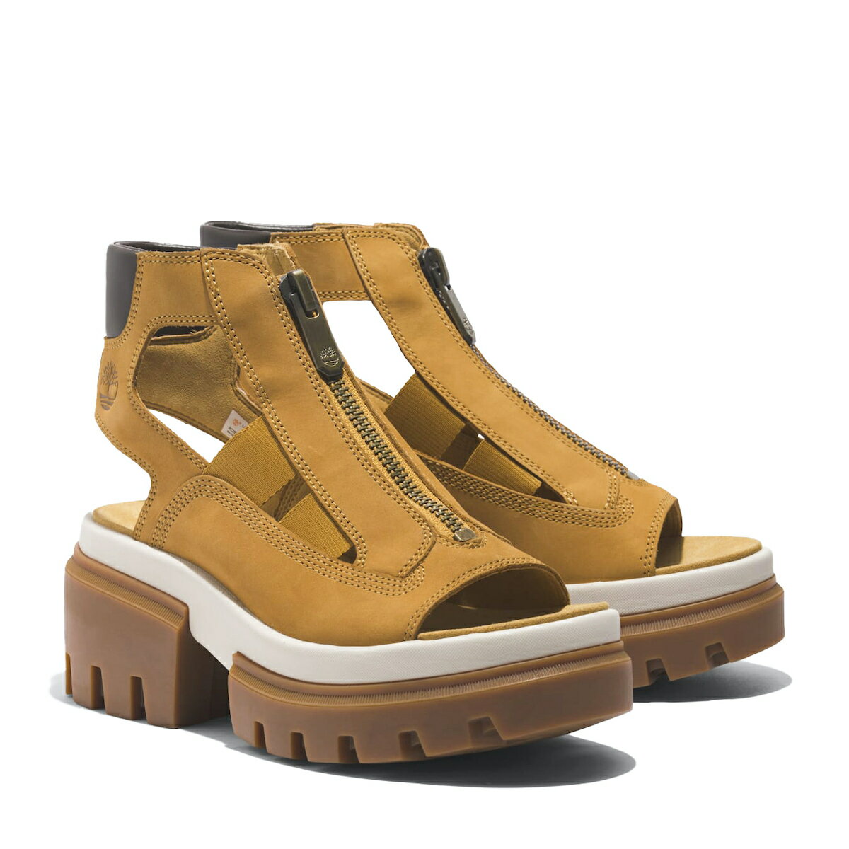 Timberland EVERLEIGH GLADIATOR(Wheat)(ティンバーランド エバリー グラディエーター サンダル)【レディース】【レザー クッション性 ジップアップ】【24SS】