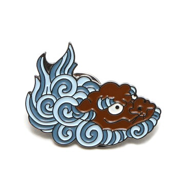 UBIQ IREZUMI PINS THREE TIDES TATTOO(SHISHI (BROWN) Designed by NAMI)(ユービック ピンズ スリータイズタトゥー)【ピンバッチ】【17FW-I】