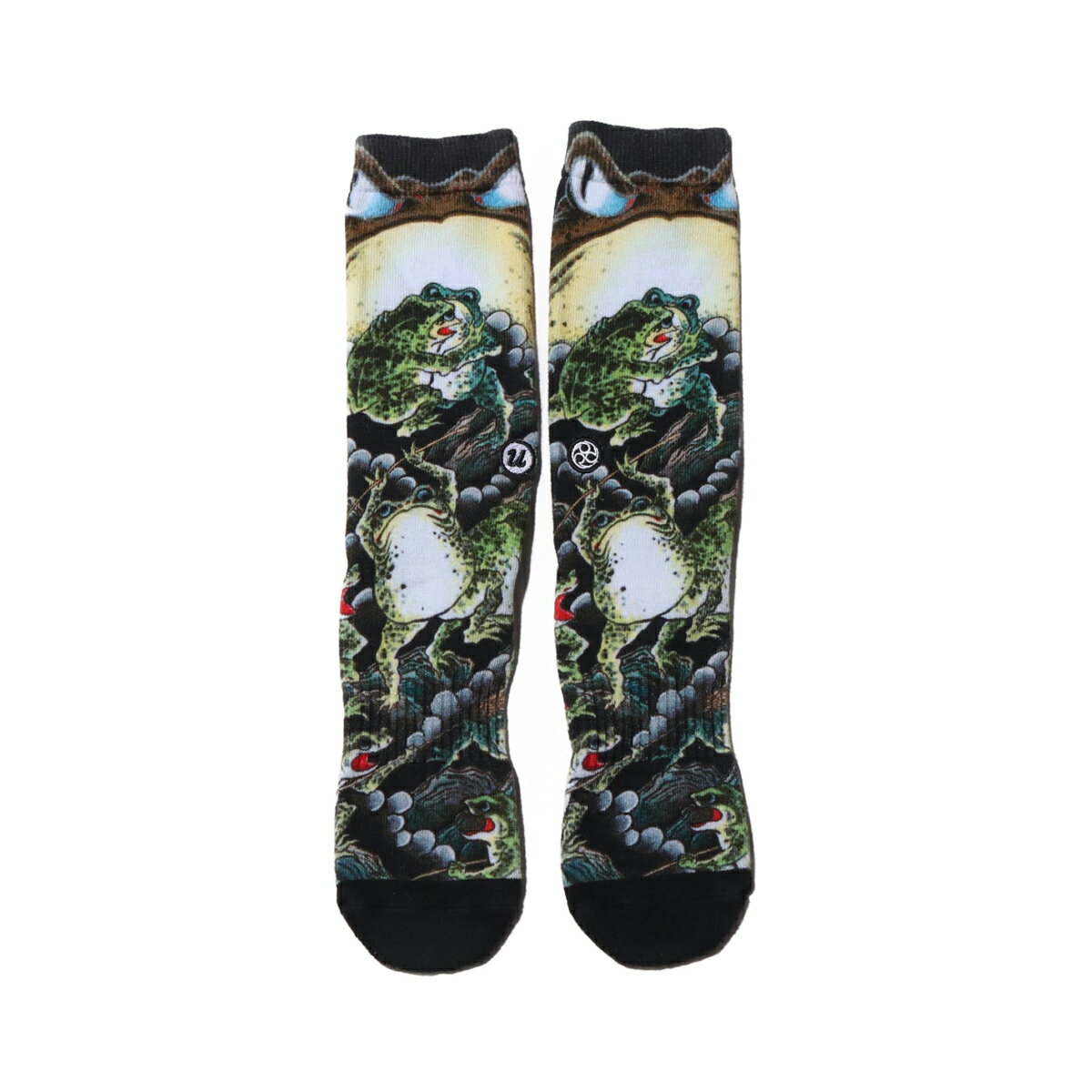 UBIQ “IREZUMI” SOCKS (Kaeru) Designed by Ukiyoemon (BLACK)(ユービック イレズミソックス カエル バイ ウキヨエモン)【メンズ】【ソックス】【20SP-I】