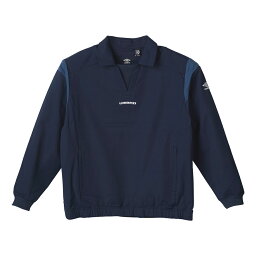 UMBRO DRILL TOP(ネイビー)(アンブロ ドリル トップ)【メンズ レディース】【ナイロンプルオーバー 切り替えデザイン 100周年記念 サッカー】【24SS】