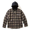 WASTED PARIS Shirt Shadow Plaid Method(BROWN)(ウェイステッドパリス シャドウ プレイド メソッド シャツ)【メンズ】【羽織 フード付き フルジップ チェック柄 ストリート ファッション スケート 】【22FW】