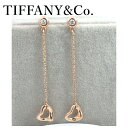 【中古特価】 ティファニー TIFFANY Co. バイザヤード オープンハート ピアス ダイヤモンド 750 ピンクゴールド 2.3g