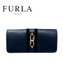 【中古美品】FURLA フルラ シレナ 長財布 ネイビー SIRENA CONTINENTAL WALETTO BLU d