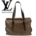 【中古美品】LOUIS VUITTON ルイヴィトン チェルシー トートバッグ 肩掛け ショルダーバッグ ダミエ ブラウン N51119