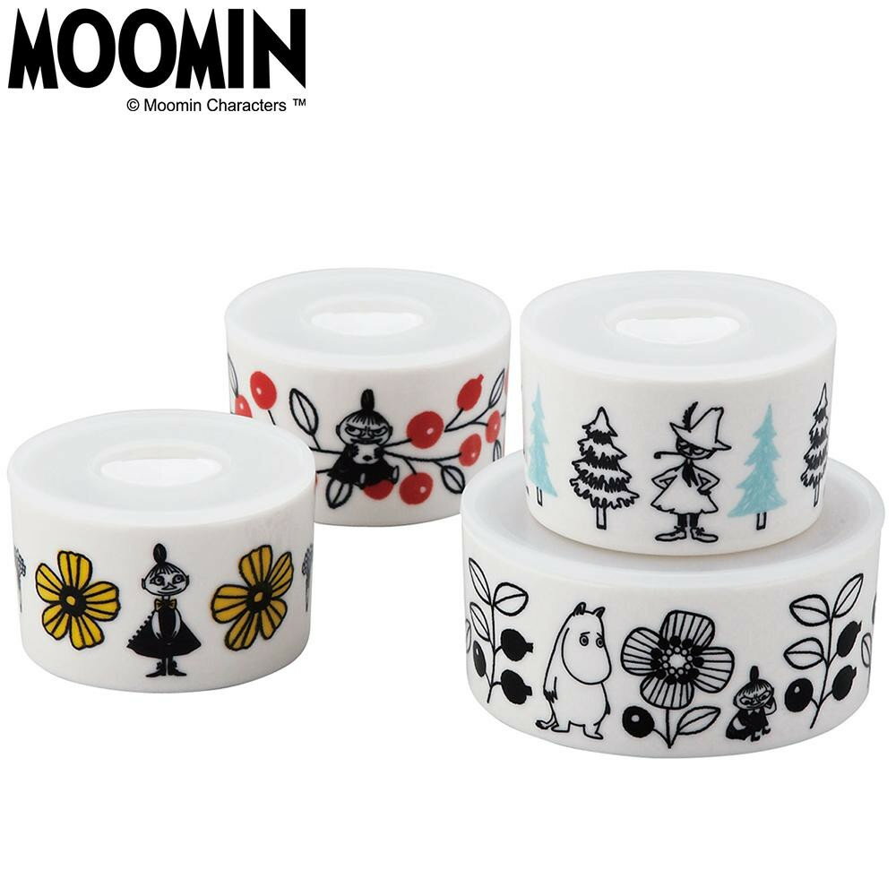 【クーポン最大600円OFF!】あす楽!!【送料無料】MOOMIN ムーミン バレー レンジパック 4点セット MM1400-82-4 スナフキン ミイ レンジ 食器 ストッカー 食洗機 北欧 新生活 ギフト ムーミンバレー ムーミン谷 ストック 収納のサムネイル