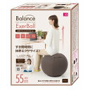 【クーポン最大600円OFF!】あす楽!!【送料無料】体幹バランスエクサボール ブラウン 直径 55cm 耐荷重 約90kg おうちで 簡単 乗るだけ 楽しく ...