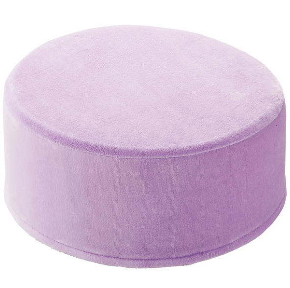 【クーポン最大600円OFF!】あす楽!!【送料無料】アグリ ラウンドクッション ライラック コジット 直径30cm×高さ13cm ベロア調生地 インテリア 馴染む 多目的クッション 正座 あぐら デスクワーク 作業時 オットマン ひじ置き 枕 円形 クッション 座椅子