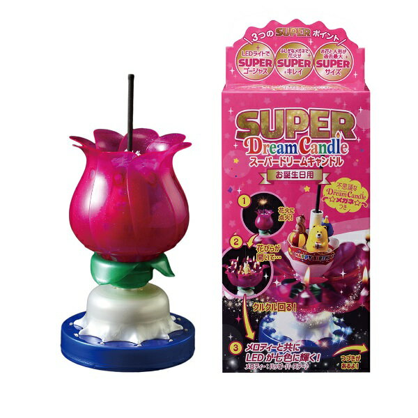 【クーポン最大550円OFF!】あす楽!!【送料無料】スーパードリームキャンドル お誕生日用 メガネ付 ドリームキャンドル デコレーション LED 7色 ゴージャス 音楽 メロディー 花火 パーティグッズ オルゴール HAPPY BIRTHDAY ハッピーバースデー お祝い パーティのサムネイル
