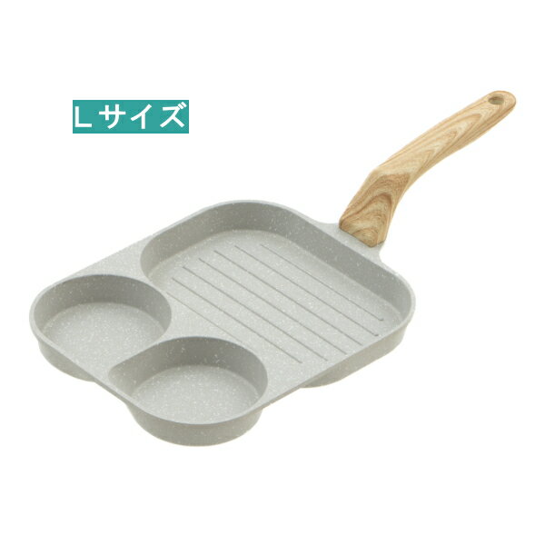 【クーポン最大600円OFF!】【送料無料】3In1 IH対応マルチフライパン L 武田コーポレーション フライパン マルチパン ガス火 IH対応 一度に作れる 同時調理 仕切り付き 弁当作り Lサイズ 時短 ふっ素樹脂塗膜加工 アルミニウム合金製 新生活 ギフト