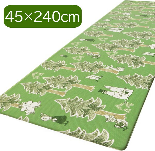 【クーポン最大600円OFF!】あす楽!!【送料無料】ムーミン プート PVC キッチンマット 240 ヨコズナクリエーション 45×240 拭ける 抗菌 防臭 防カビ 防炎 滑りにくい 床暖房OK クッション 厚み6mm 清潔 お掃除楽々 エンボス加工 新生活 北欧