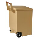 【クーポン最大600円OFF!】【送料無料】TRASH CART キャメル セトクラフト S23-0601-CM ゴミ箱 70L 大型 外用 屋外用 採用量 庭 おしゃれ 耐久性 ガルバリウム フットペダル付き 蓋付 ホルダー付き ハンドル 水抜き穴 アースカラー ダストボックス