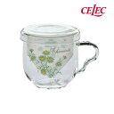 【クーポン最大600円OFF!】【送料無料】セレック C-R型 チャミエルティーメイト カモマイル 山加商店 270ml 茶こし付 マグカップ グラス Vフィルター 耐熱ガラス 花柄 フローリスト お茶 紅茶 ティータイム ギフト 食器