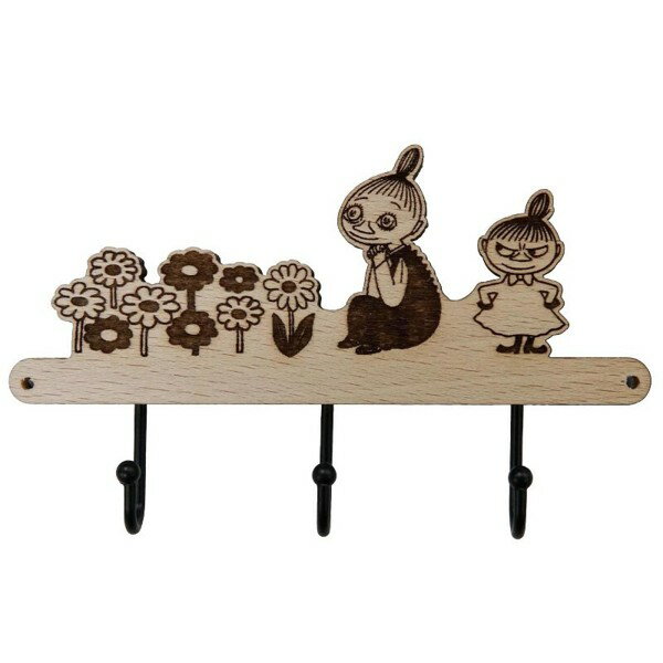 【クーポン最大600円OFF!】【メール便送料無料】 木製キーハンガー リトルミイ＆ミムラ サンファーム KC5220 マグネット スチール 金属 素朴 玄関 部屋 子供部屋 北欧 インテリア 木製品 おしゃれ ドア ムーミンハウス かわいい Moomin キャラクター