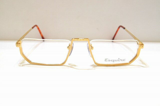 Esquire エスクァイア E 106 M GOLD PLATE ヴィンテージメガネフレーム新品メガネフレームめがね眼鏡サングラスメンズレディース男性用女性用アンダーリム逆ナイロール