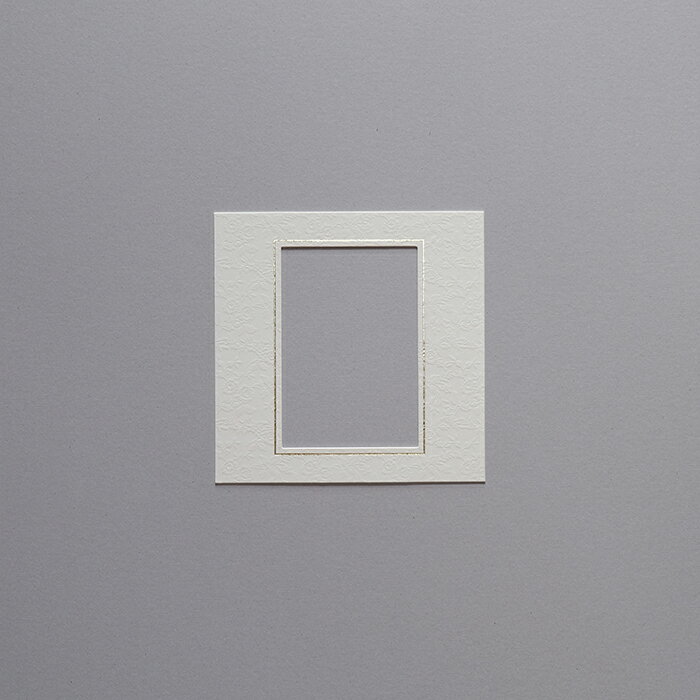 ジャケット中枠 ECRコースター No．2W－L L判角 金線入り 外寸155×155mm 両面テープ1本つき