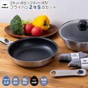 【公式】ペンタ 2.0 フライパン2種5点セット 24cm 浅型 / 24cm 深型 蓋付き 王様フライパンPENTA ブラックノワール + 特典スポンジ2個