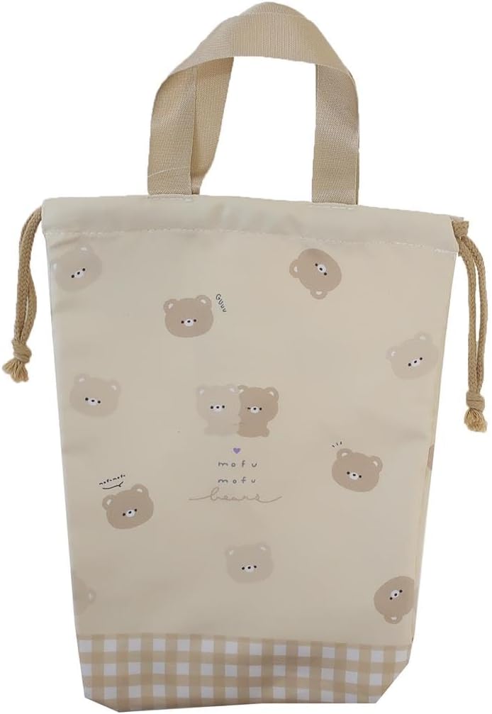 【新品 雑貨】シューズBAG モフモフベアーズ クーリアシューズケース シューズバッグ 上履き入れ シューズ巾着 シューズ入れ 巾着袋 運動靴入れ 靴入れ 入園入学 準備 キッズ 子供 通園通学グッズ かわいい プレゼント ギフト