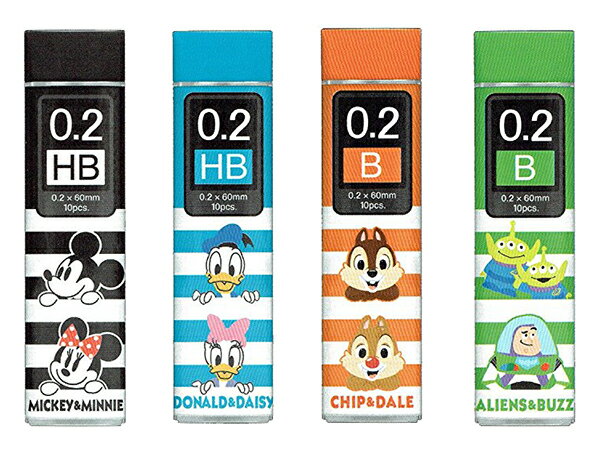 orenz オレンズ 0.2 替え芯 ディズニー ミッキー＆ミニ—【HB】ドナルド＆デイジー【HB】 エイリアン＆..