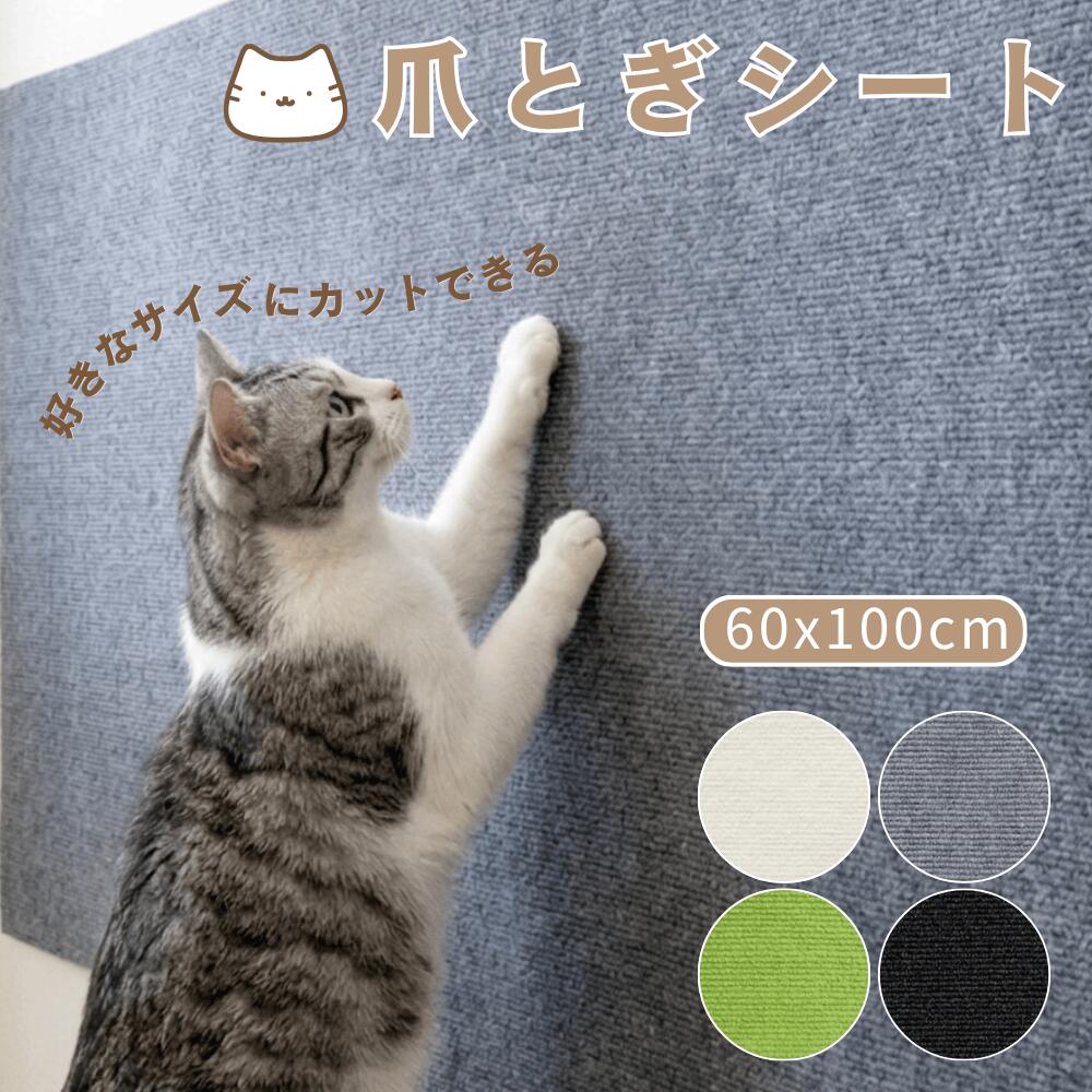 Rakuten - 猫 爪とぎ シート 爪とぎ防止シート 爪研ぎ防止 シート 壁保護 シート 爪とぎ カズでない 爪研ぎ ひっかき対策 シート カバーシール はがせる マット 傷を防止 ソファー ベッド 床畳 ドア 家具 柱 傷防止 壁紙 壁に貼る 壁に貼れる カット可能 60*100cm