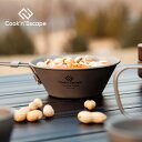 COOK'N'ESCAPE チタン シェラカップ 350ml 深型 目盛り付き 軽量 直火対応可能 収納袋付き アウトドア キャンプ ピクニック