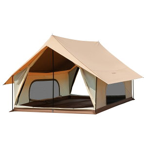 ＼ポイント10倍+クーポンあり／ロッジ型テント 2in1 二重層 テント ハウステント タープテント ファミリーキャンプ 大型 3~5人 ポリコットン UVカット 軽量 通気 簡単設営 防水 多用途 防風 キャンプ テント キャンプ用品 送料無料 kingcamp
