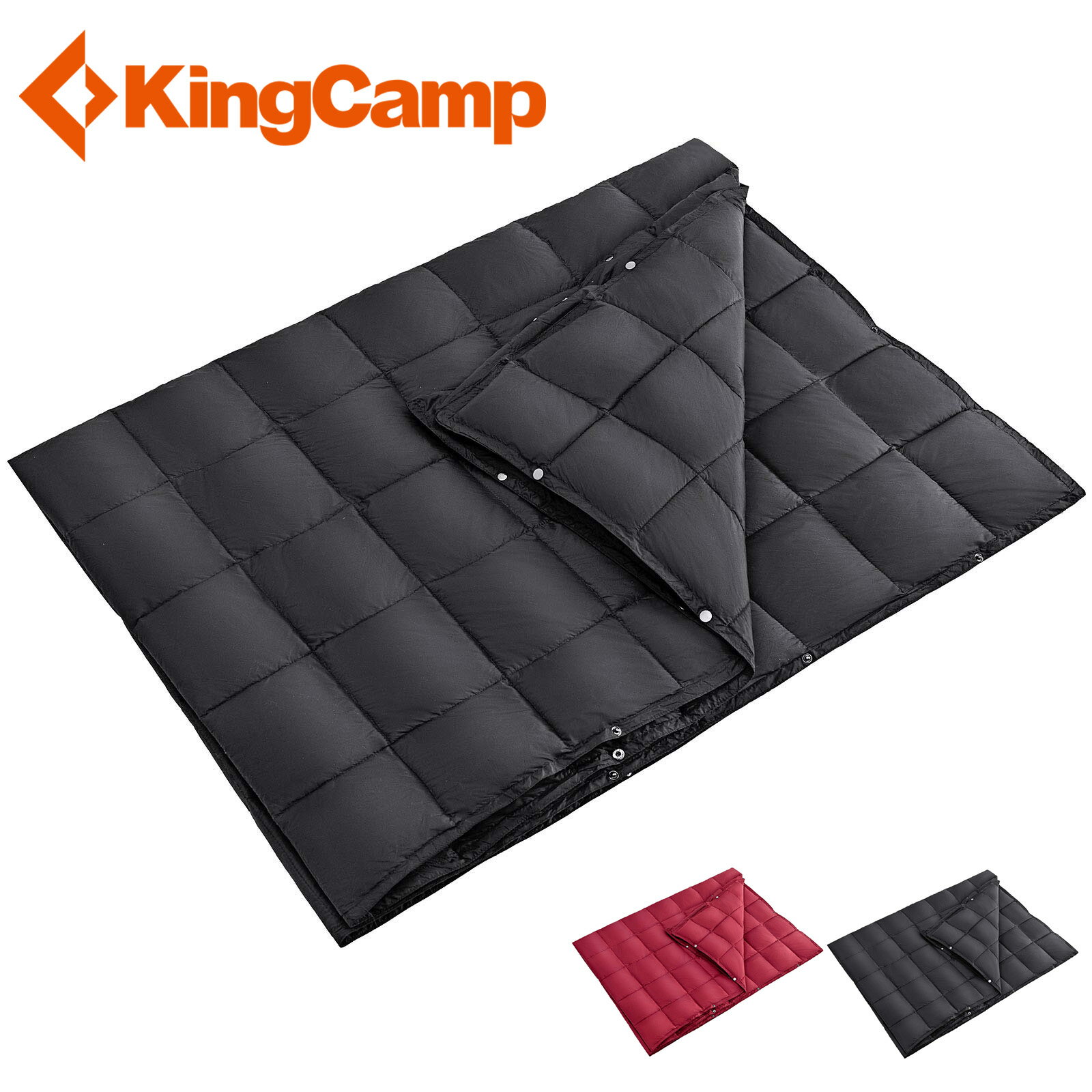 【Super Sale大額クーポン＆P5倍】KingCamp ブランケット マルチブランケット 196×142cm 大判 防寒 コンパクト 超軽量 撥水加工 キャンプ アウトドア 毛布 ひざ掛け 腰巻 肩掛け 旅行用 車中泊 テント用キルト 登山 柔らかい 暖かい 冷房対策 オフイス 自宅