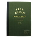 kleid クレイド ノート LIFE×kleid ノーブルノート オリーブドラブ A5 2mm方眼 8957(クリーム) 【正規品】