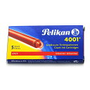 【万年筆 インク】 Pelikan ペリカン カートリッジインク GTP/5 5本入り レッド 【正規品】