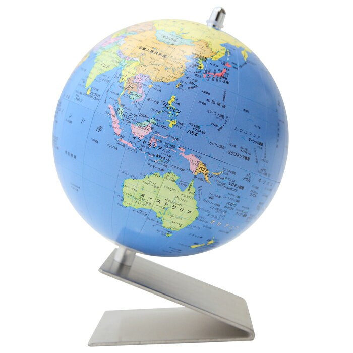 WATANABE 渡辺教具製作所 地球儀 小型地球儀 WS 行政タイプ シルバー台 (No.1204) 【正規品】