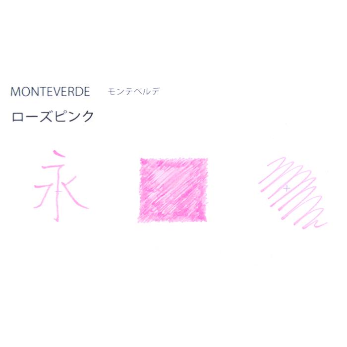 【万年筆 インク】 MONTEVERDE モンテベルデ ミニボトルインク ローズピンク 30ml【正規品】