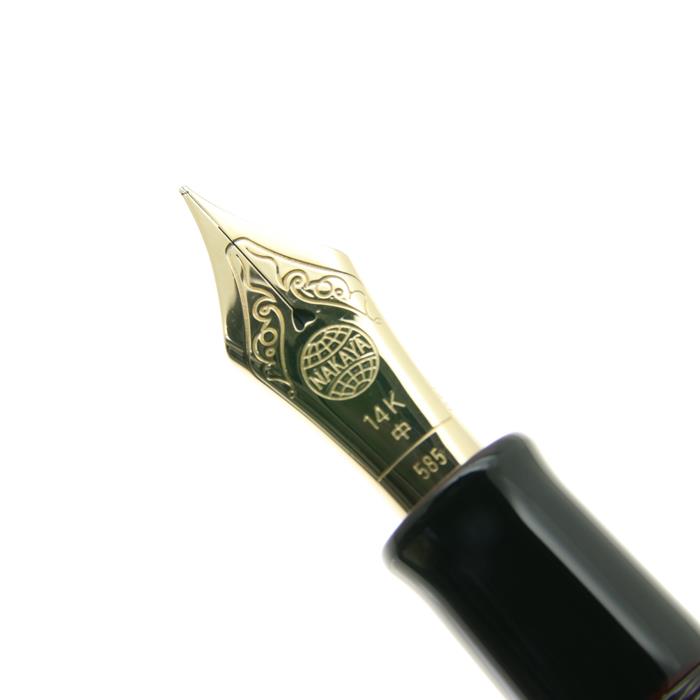 【ポイント5倍】【送料無料】NAKAYA中屋万年筆万年筆シガーモデル十角(ST)黒溜中字【正規品】【smtb-f】