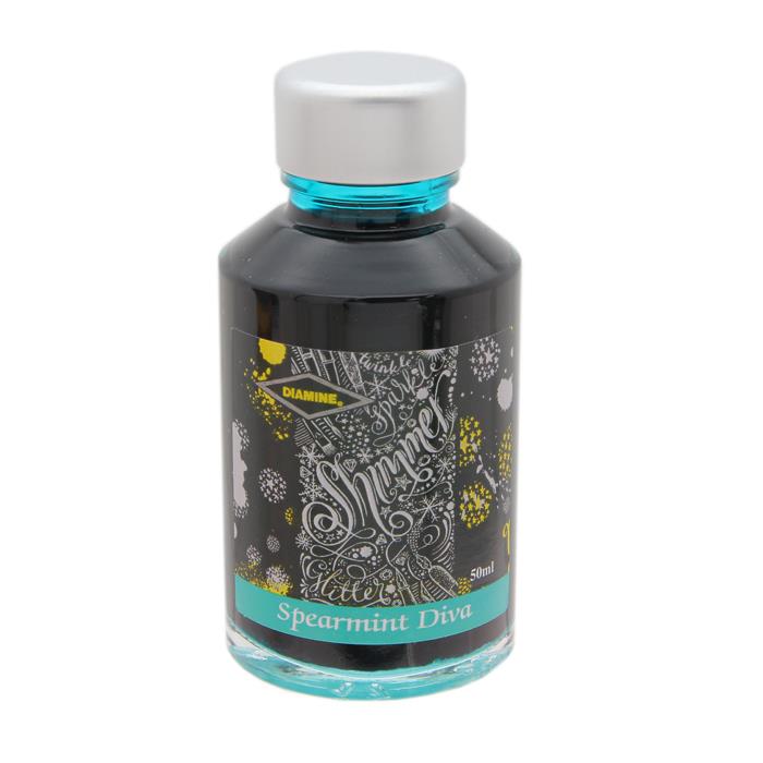 【万年筆 インク】 DIAMINE ダイアミン シマーリングインク スペアミントディーヴァ（Spearmint Diva ) 50ml 【正規品】