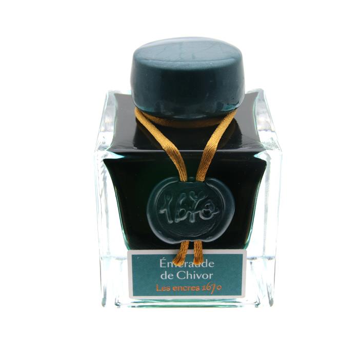 【万年筆 インク】 J.HERBIN エルバン ボトルインク アニバーサリーインクコレクション 1670 エメラルド チボー 【金の微粒子入り】 【正規品】