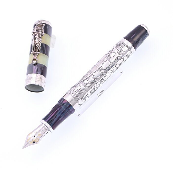 Montegrappa モンテグラッパ 万年筆 リミテッドエディション アメリゴ・ヴェスプッチ スターリングシルバー M【中古-良品】【smtb-f】